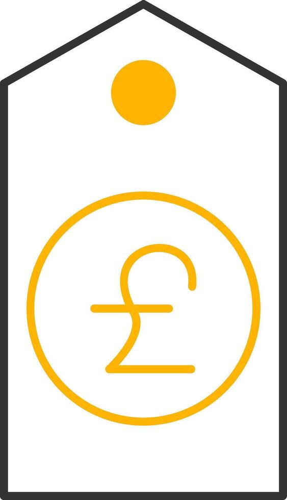 Tag Line Two Color Icon vector