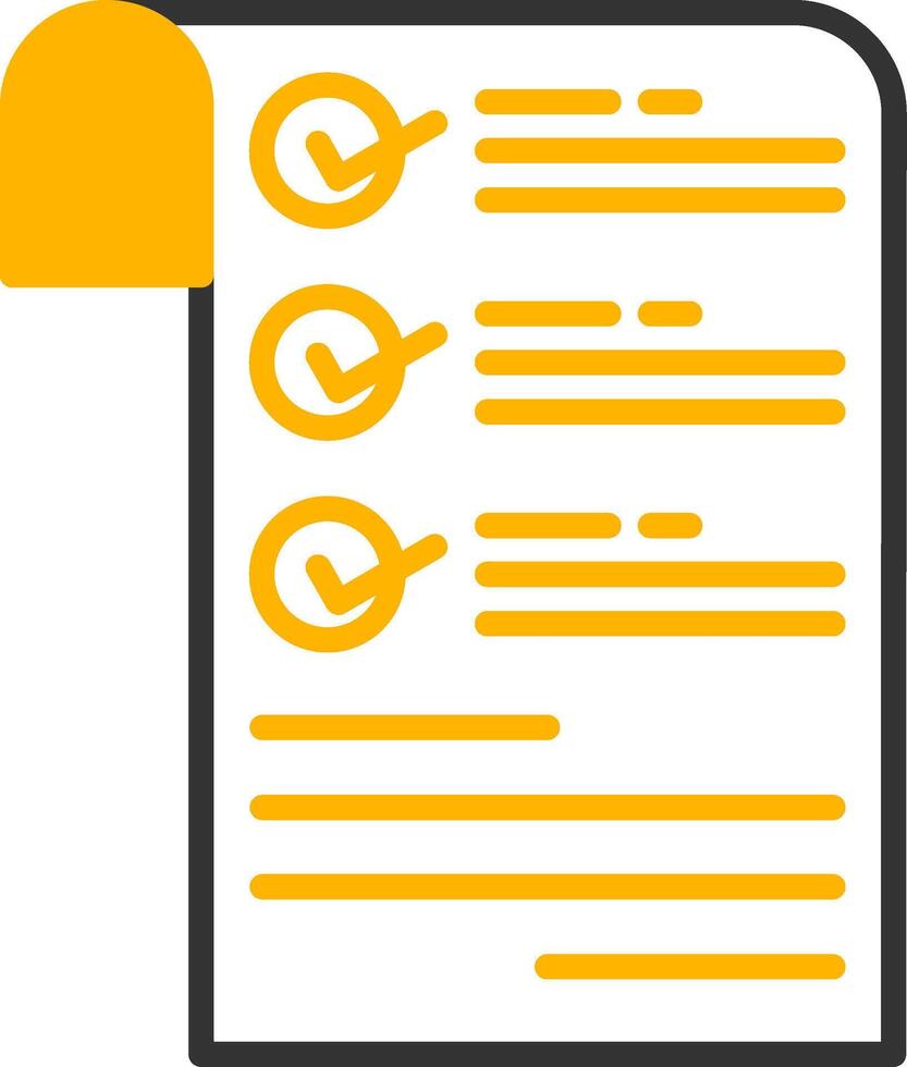 Checklist Line Two Color Icon vector