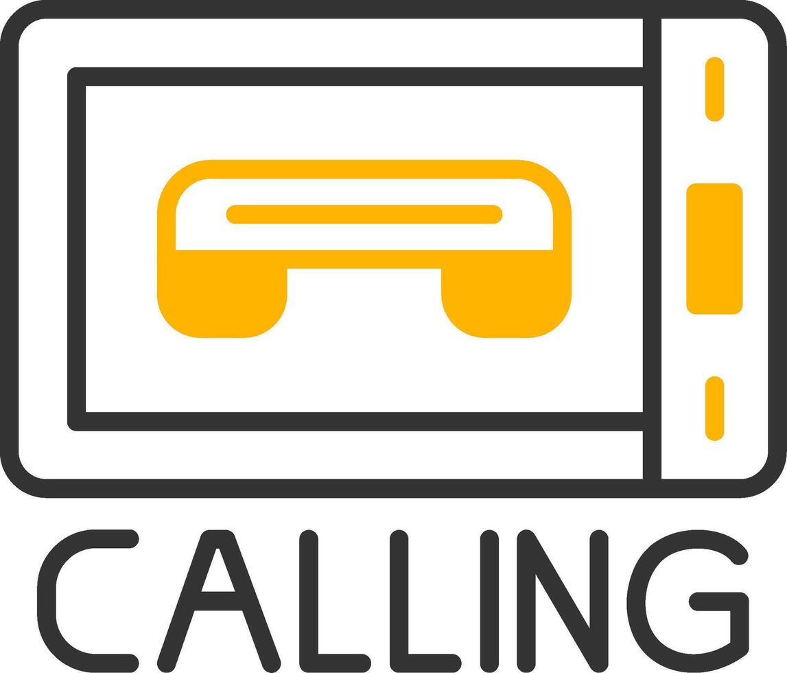 Calling Line Two Color Icon vector