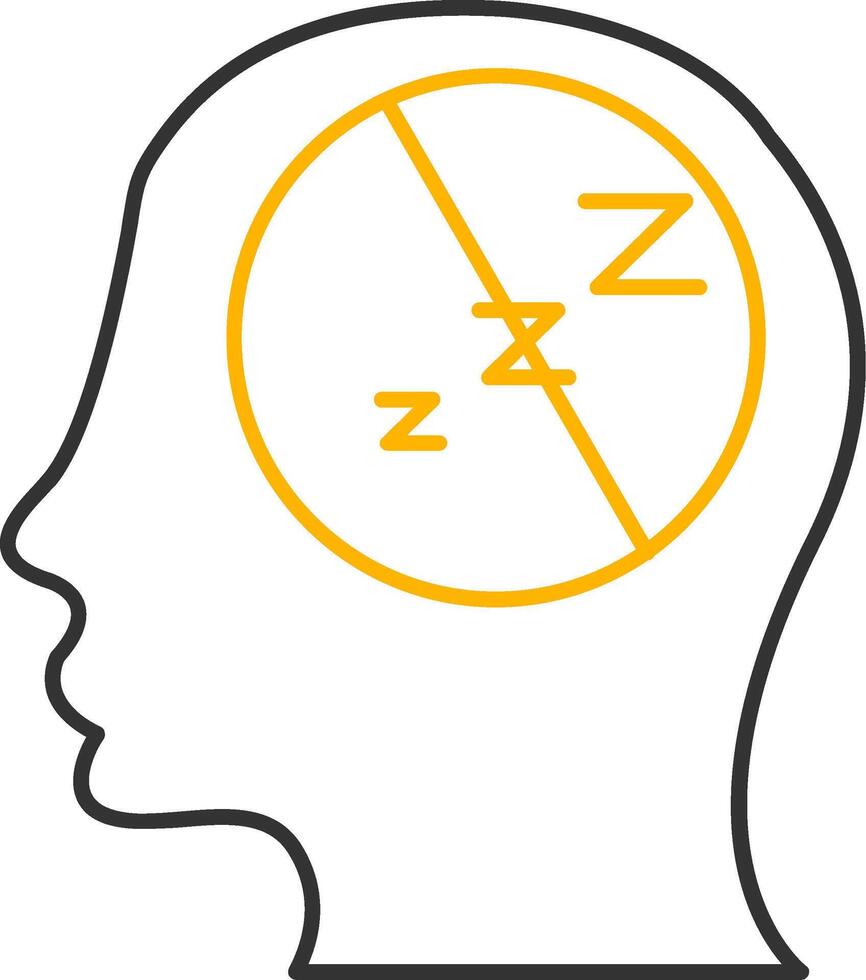 Insomnia Line Two Color Icon vector