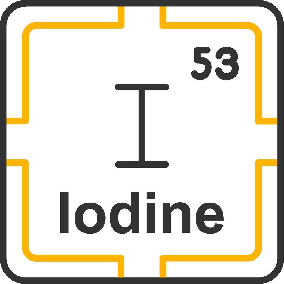Iodine Line Two Color Icon vector