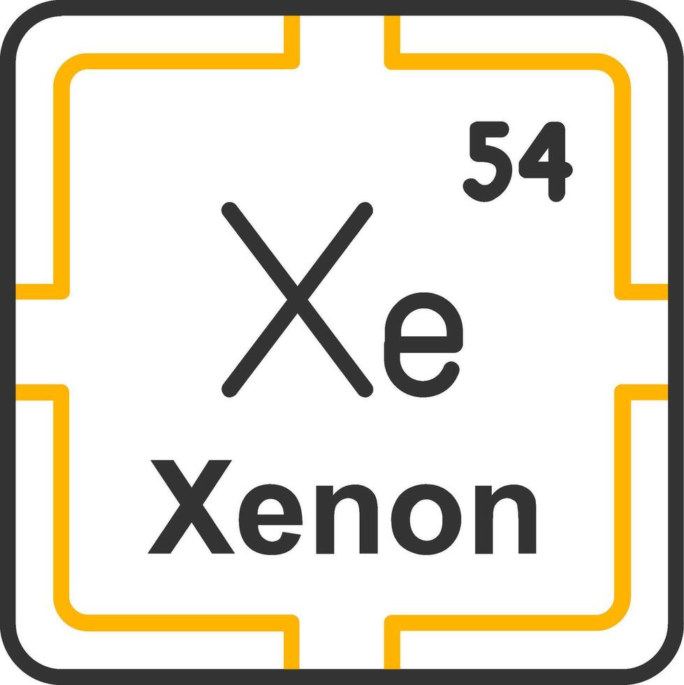 Xenon Line Two Color Icon vector