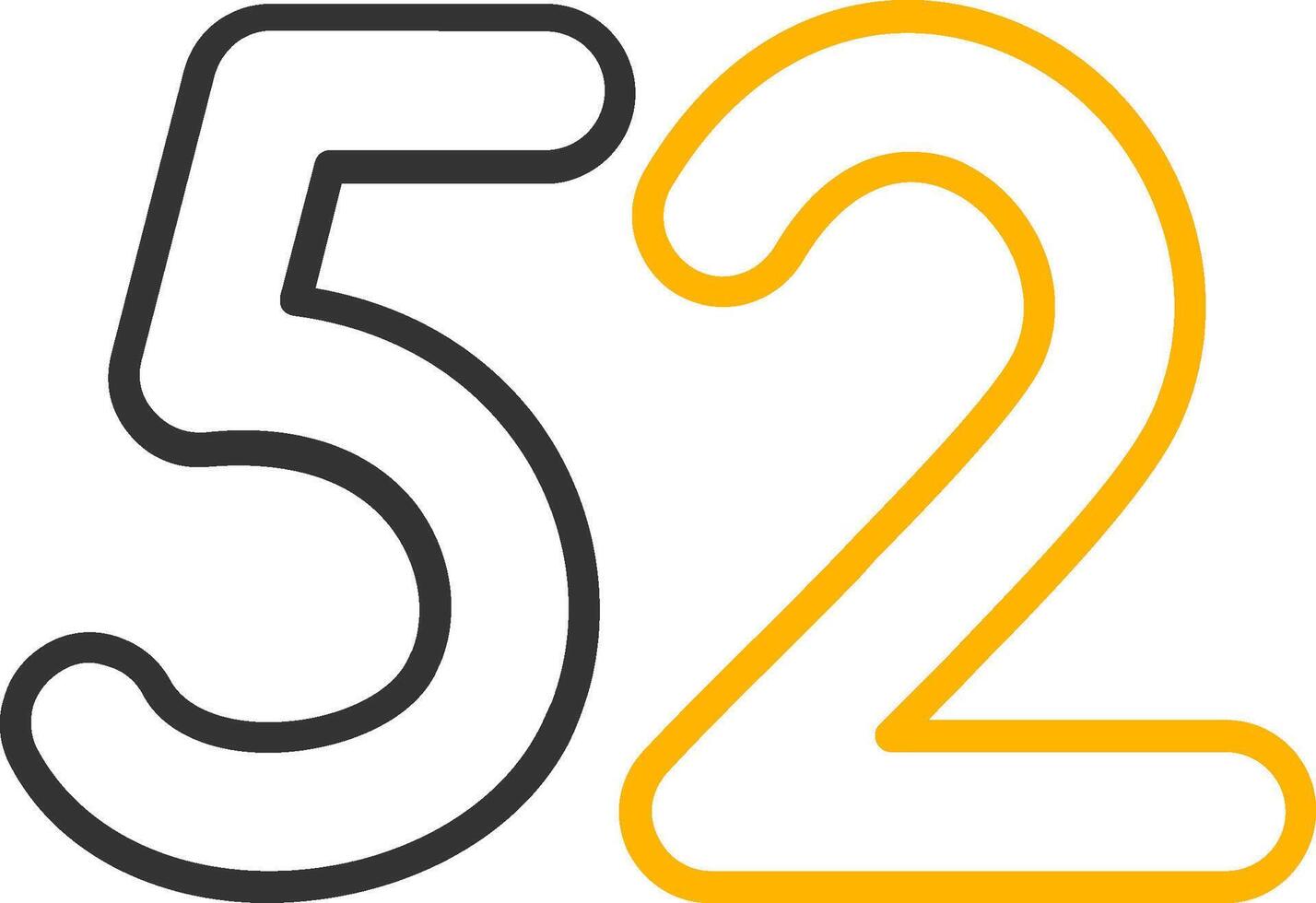 Fifty two Line Two Color Icon vector