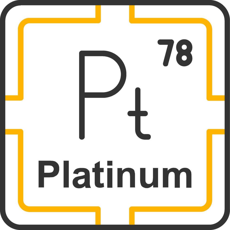 Platinum Line Two Color Icon vector