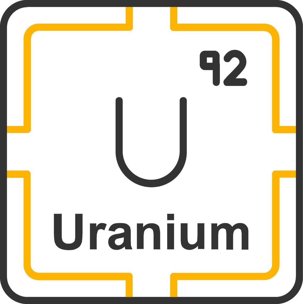 Uranium Line Two Color Icon vector