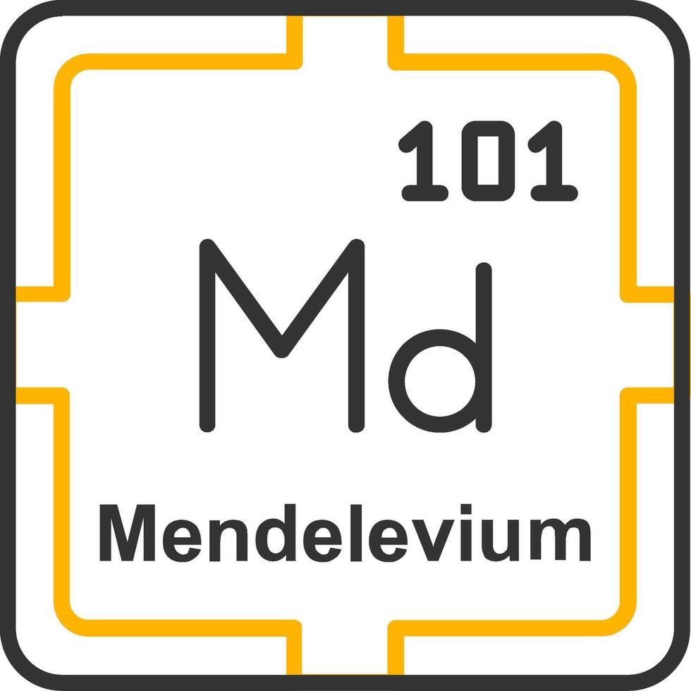Mendelevium Line Two Color Icon vector