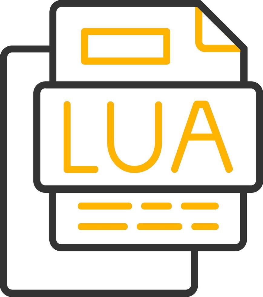 LUA File Line Two Color Icon vector