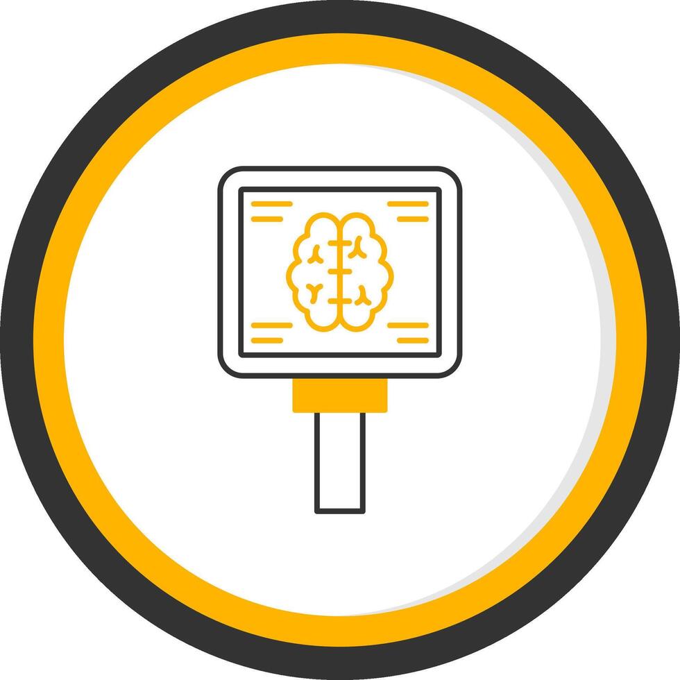 Mri Line Two Color Circle Icon vector