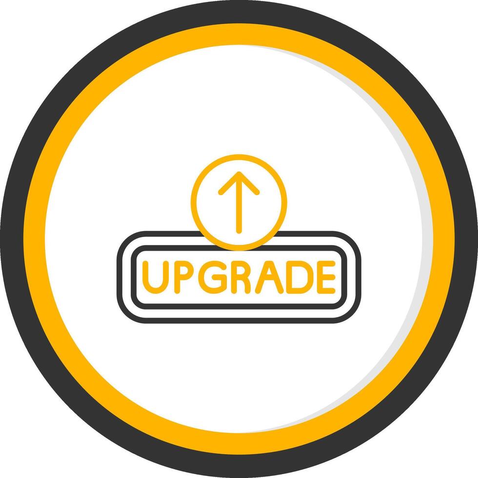 Upgrade Line Two Color Circle Icon vector