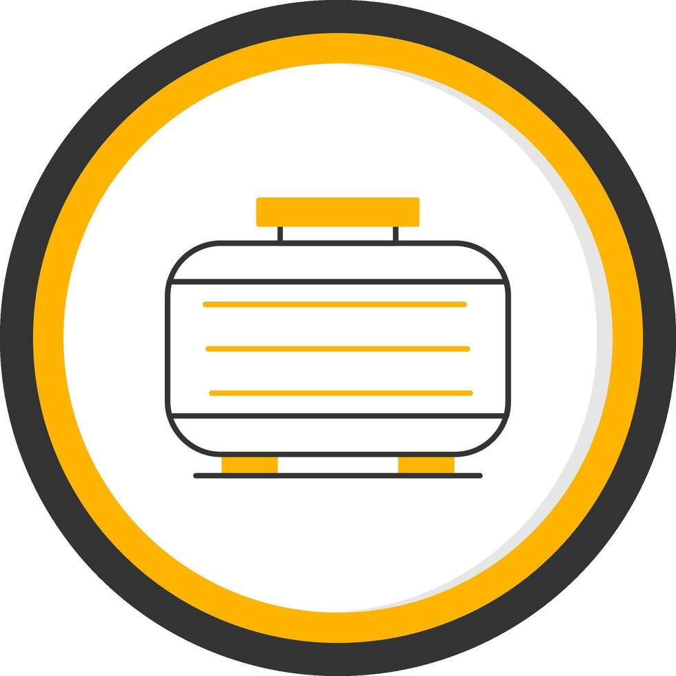 Septic Tank Line Two Color Circle Icon vector