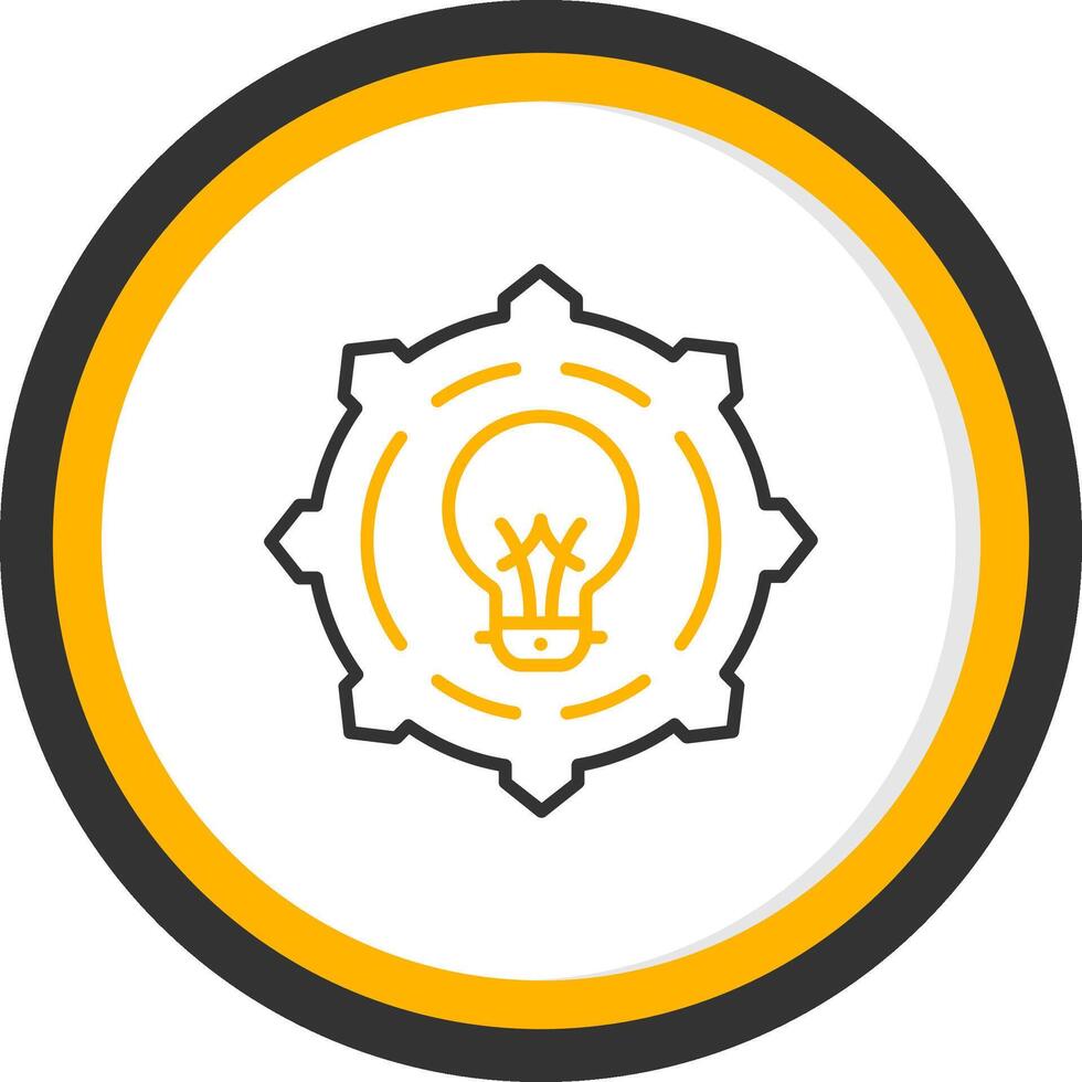 Innovation Line Two Color Circle Icon vector