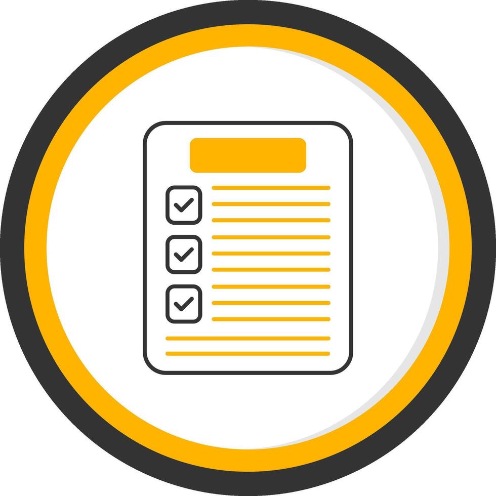 Results Line Two Color Circle Icon vector