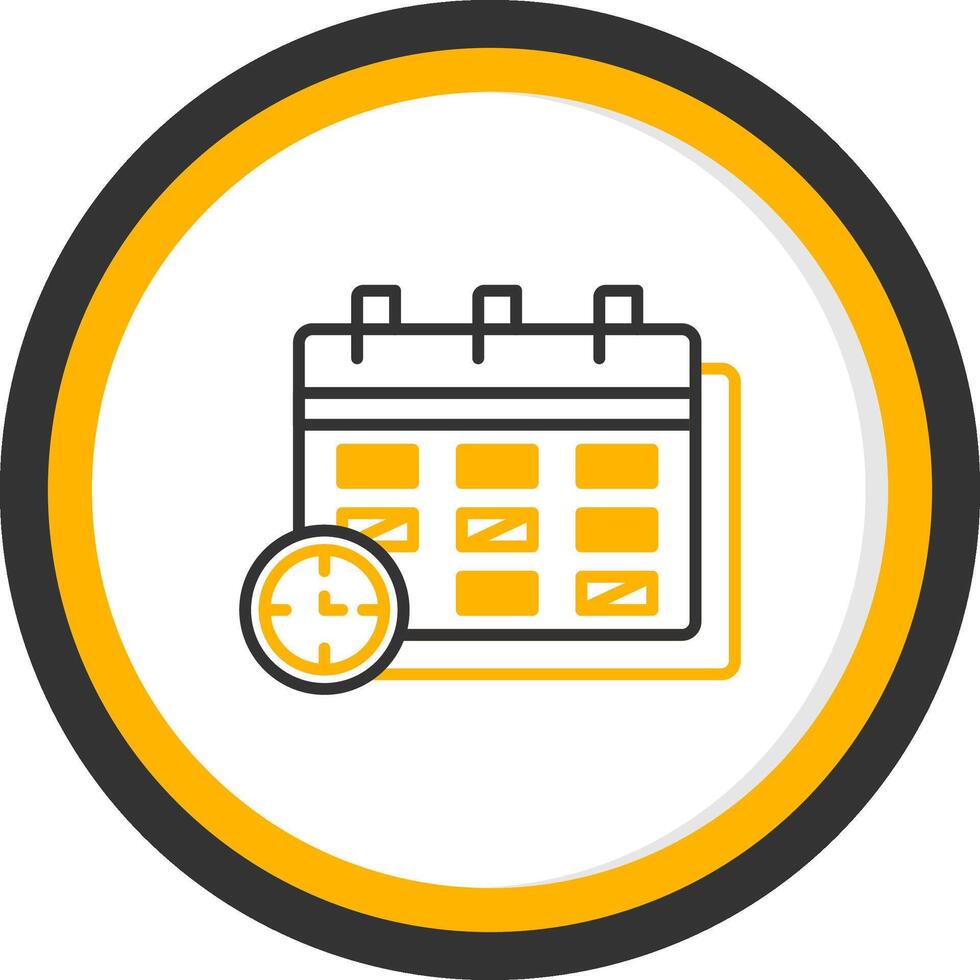 Term Line Two Color Circle Icon vector