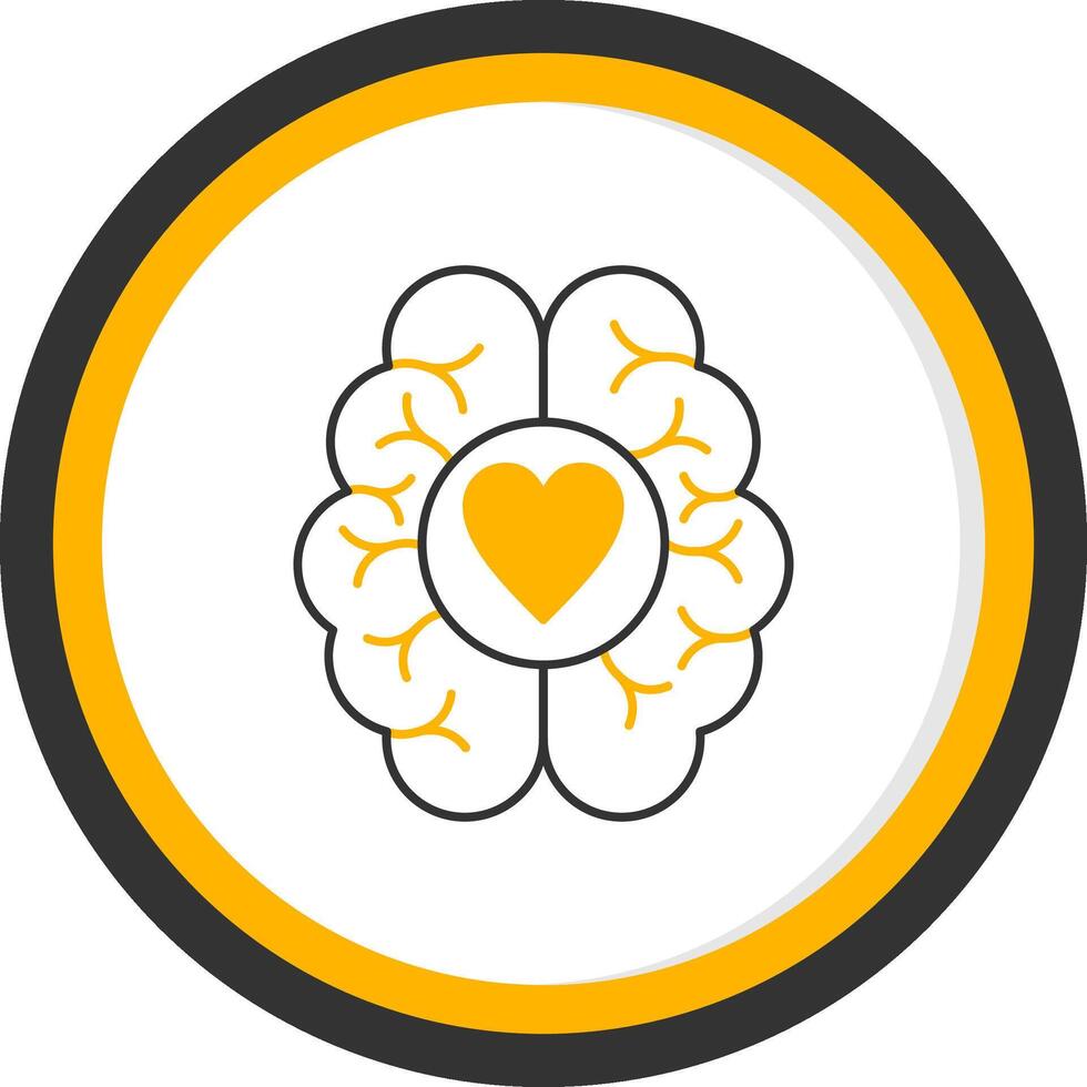Dopamine Line Two Color Circle Icon vector