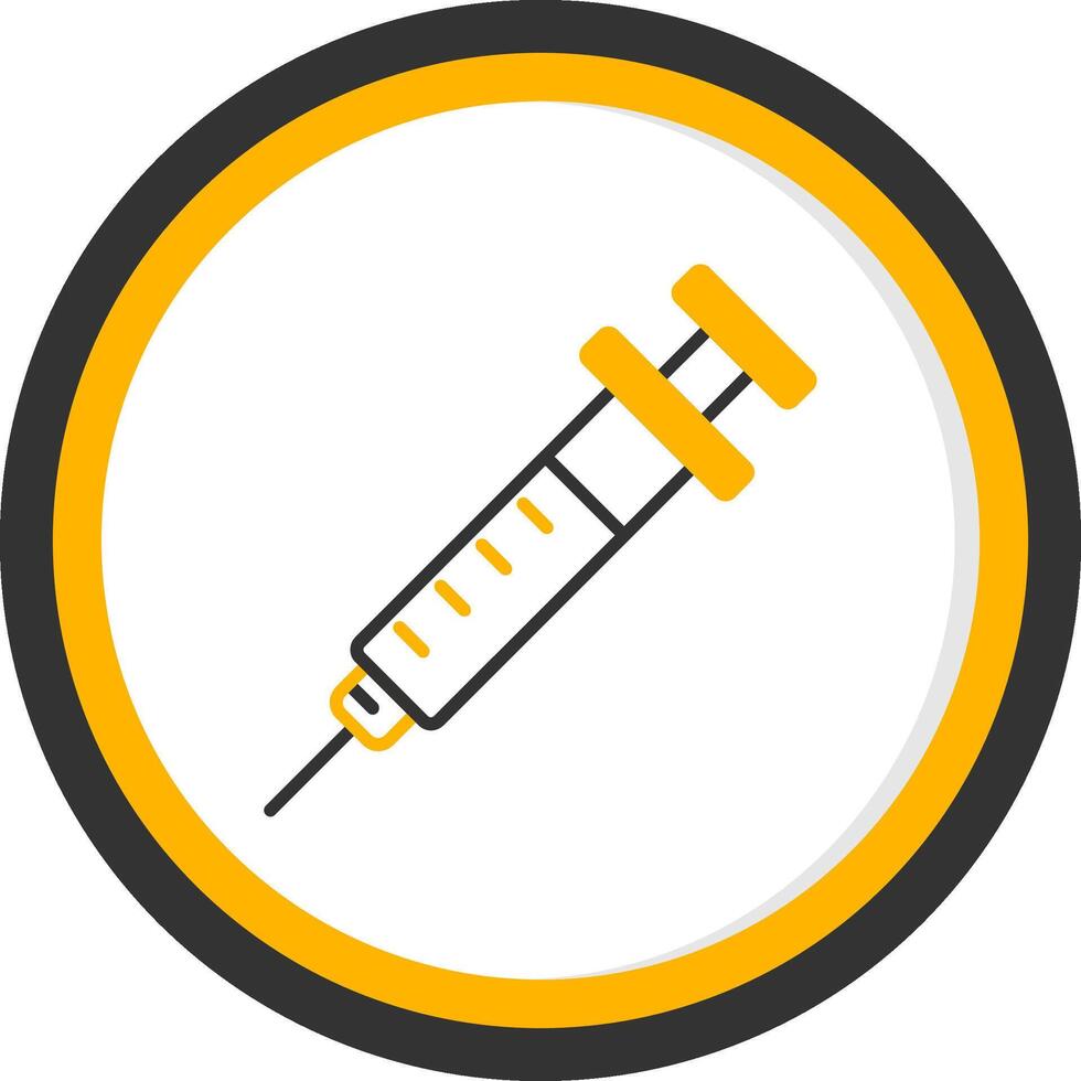 Injection Line Two Color Circle Icon vector