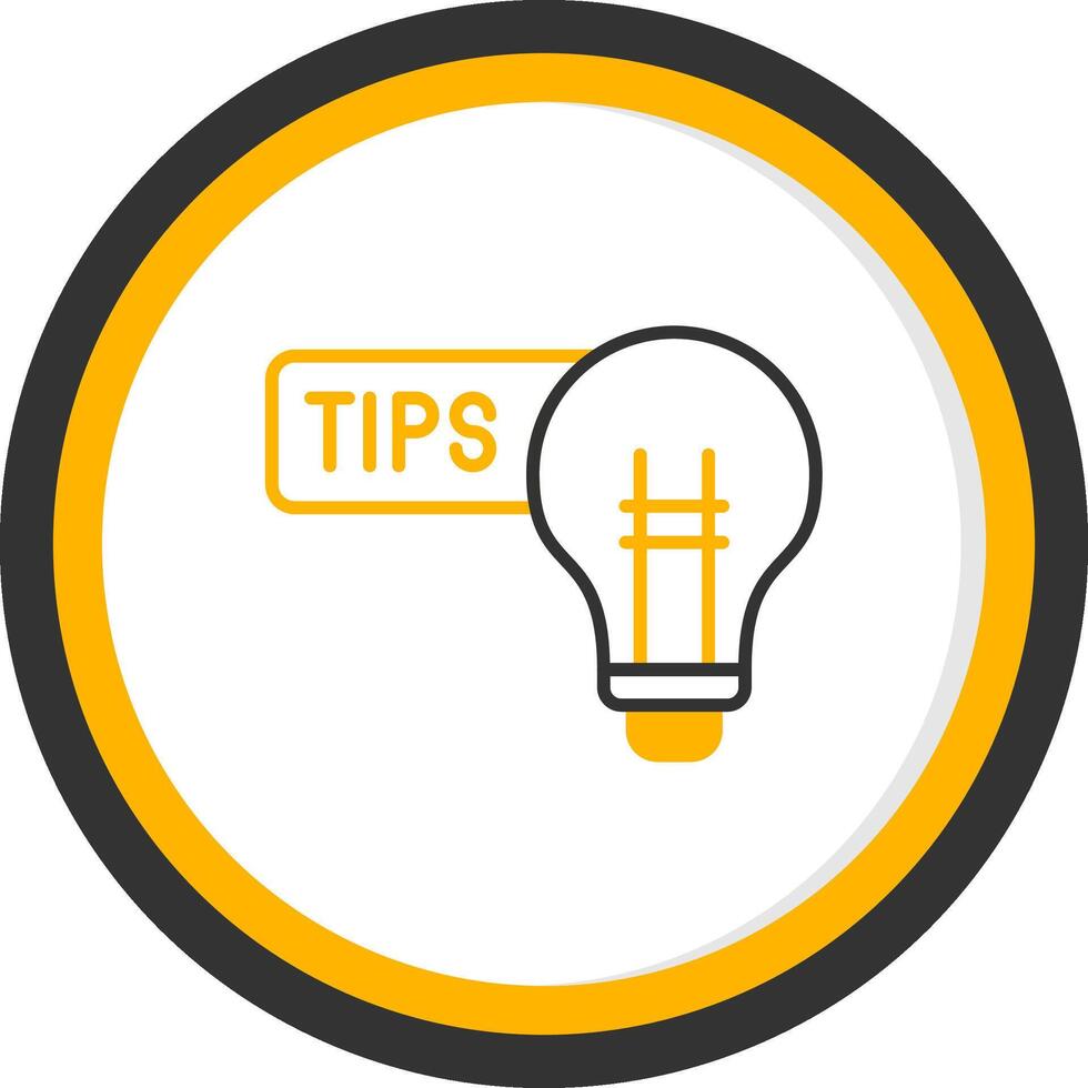Tips Line Two Color Circle Icon vector