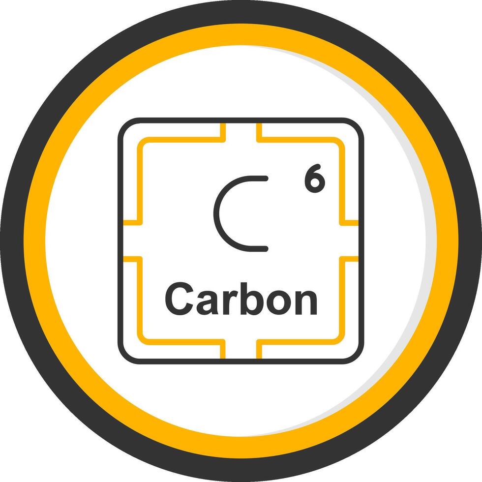 Carbon Line Two Color Circle Icon vector