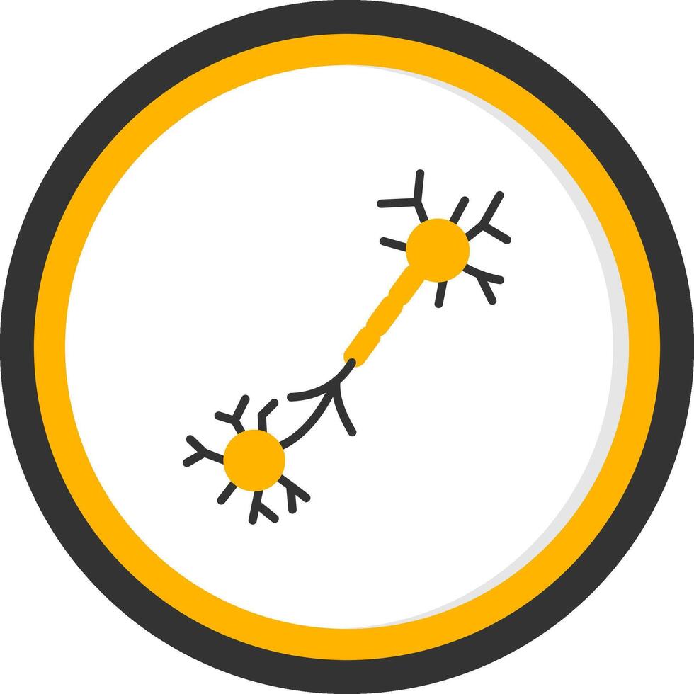 Nerve Line Two Color Circle Icon vector