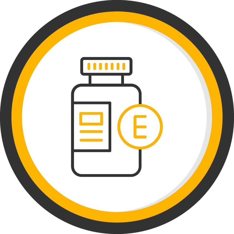 Suplement Line Two Color Circle Icon vector