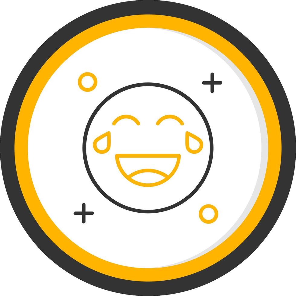Sweat Line Two Color Circle Icon vector