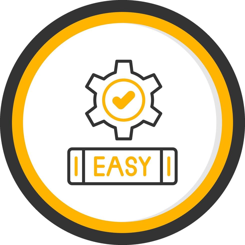 Easy Line Two Color Circle Icon vector