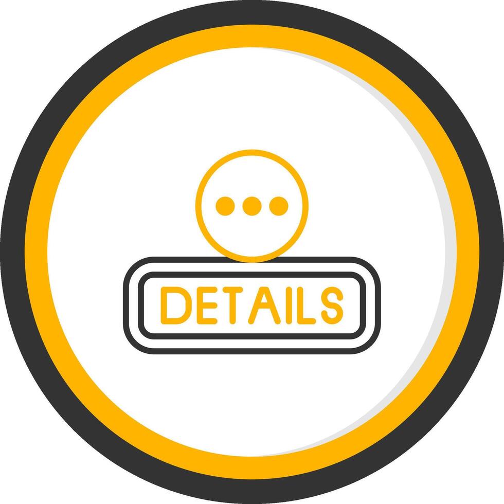 Details Line Two Color Circle Icon vector