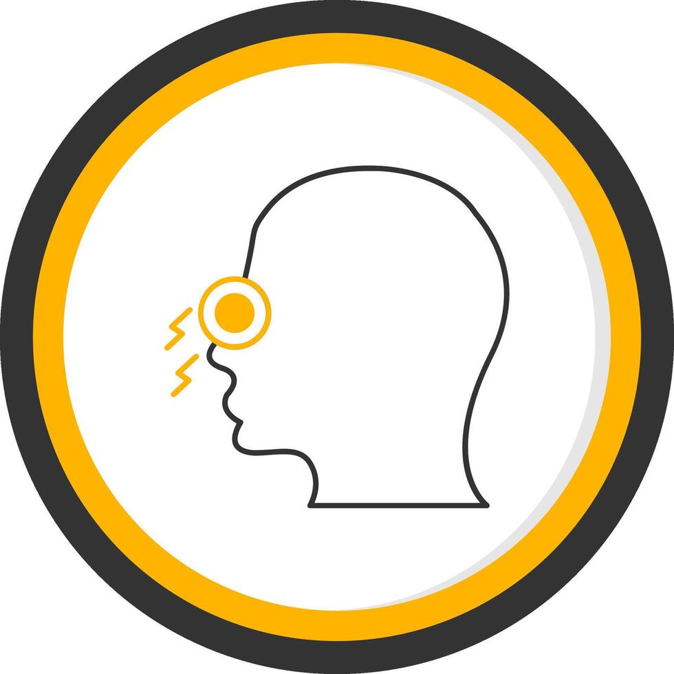 Congestion Line Two Color Circle Icon vector