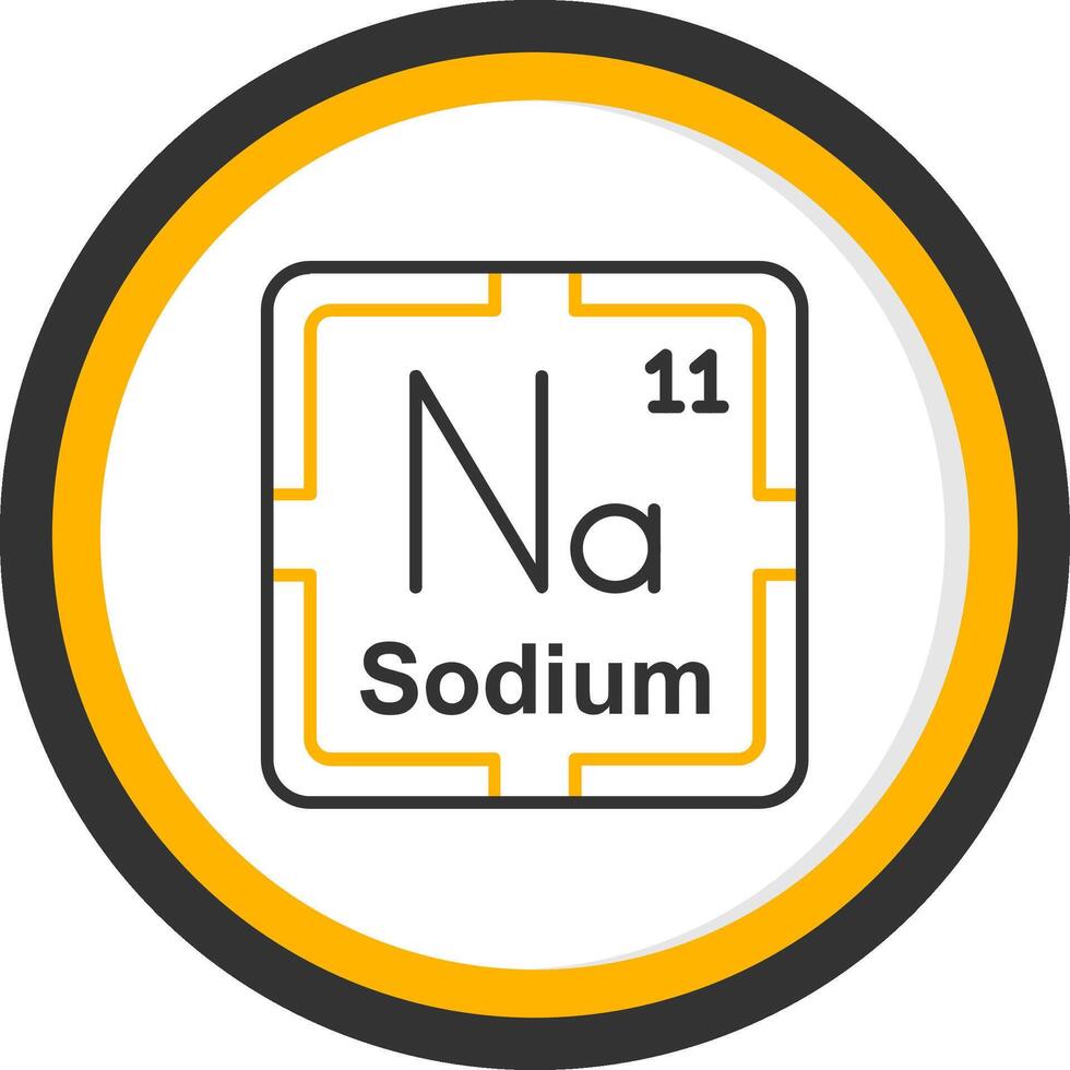 Sodium Line Two Color Circle Icon vector