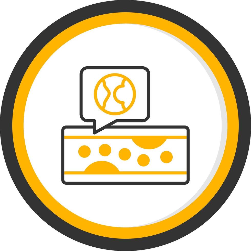 Atherosclerosis Line Two Color Circle Icon vector
