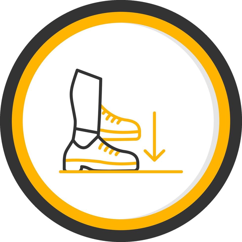 Stamp Line Two Color Circle Icon vector