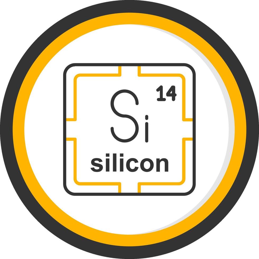 SilLine Two Color Circle Icon Line Two Color Circle Icon vector