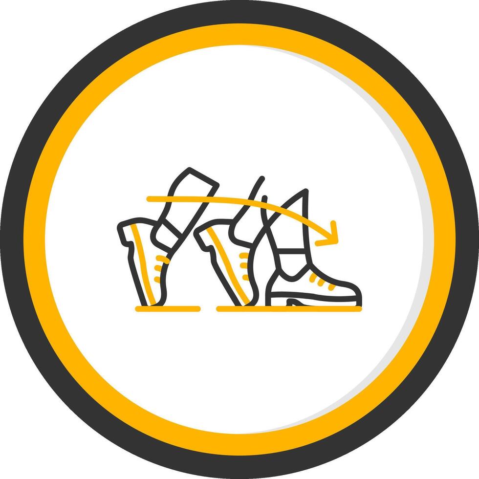 Chug Line Two Color Circle Icon vector
