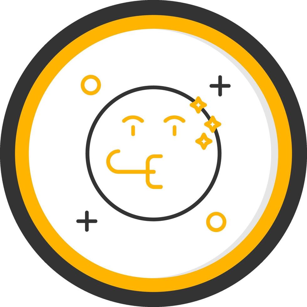 Congratulation Line Two Color Circle Icon vector