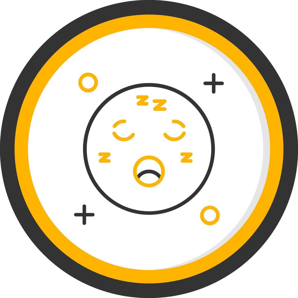 Sleep Line Two Color Circle Icon vector