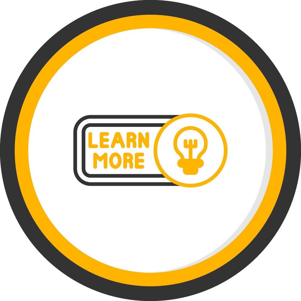 Learn More Line Two Color Circle Icon vector