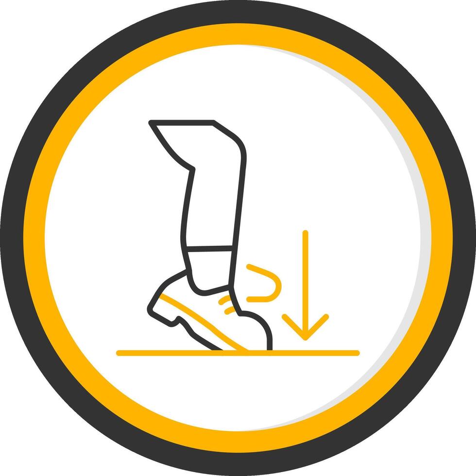 Ball Dig Line Two Color Circle Icon vector