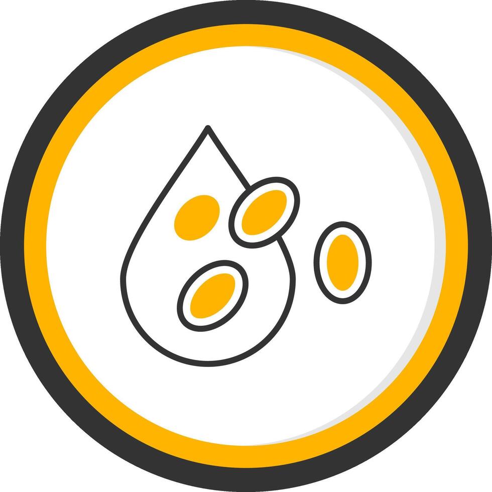 Platelet Line Two Color Circle Icon vector