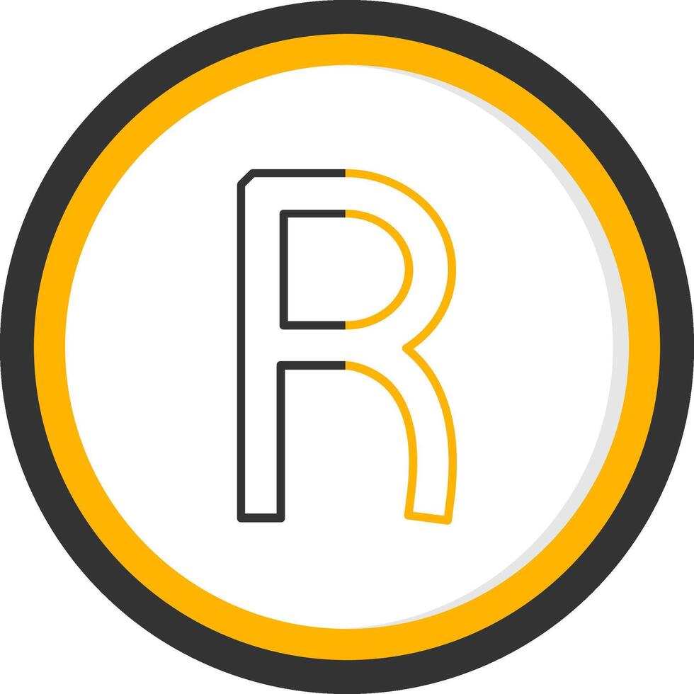 Capital R Icon vector