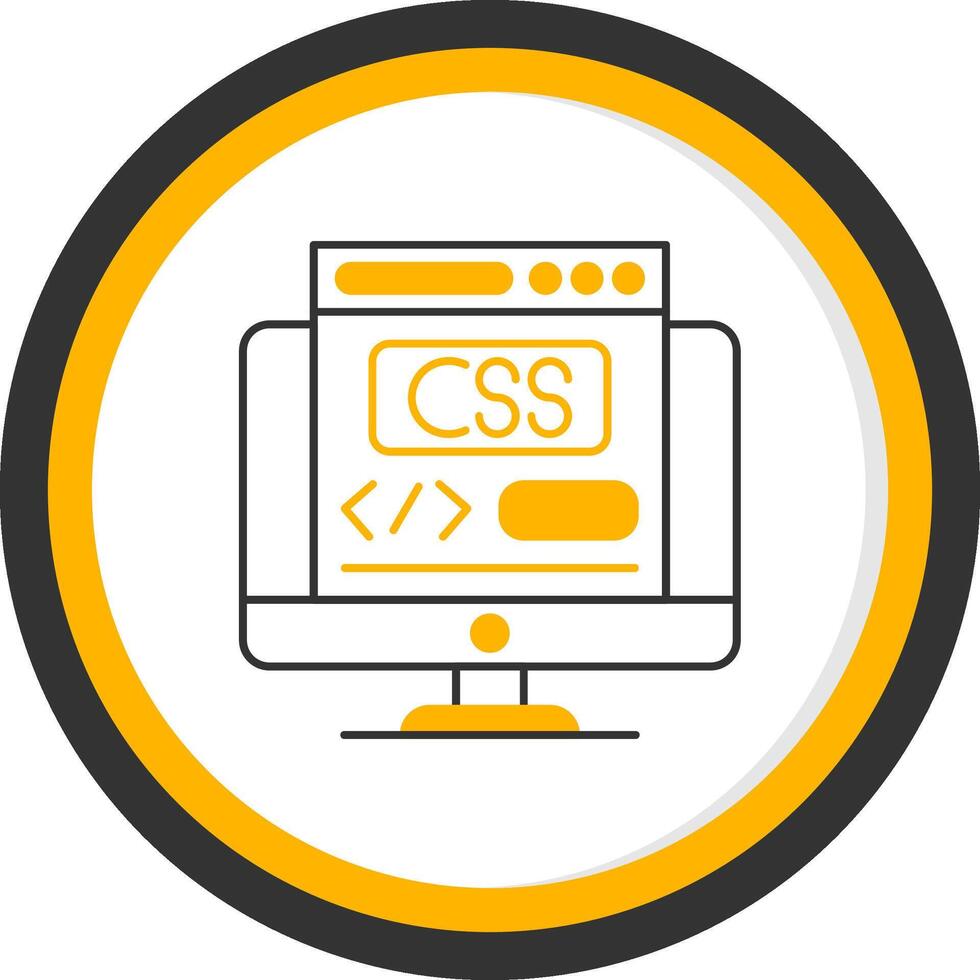 Css Line Two Color Circle Icon 47289545 Vector Art at Vecteezy