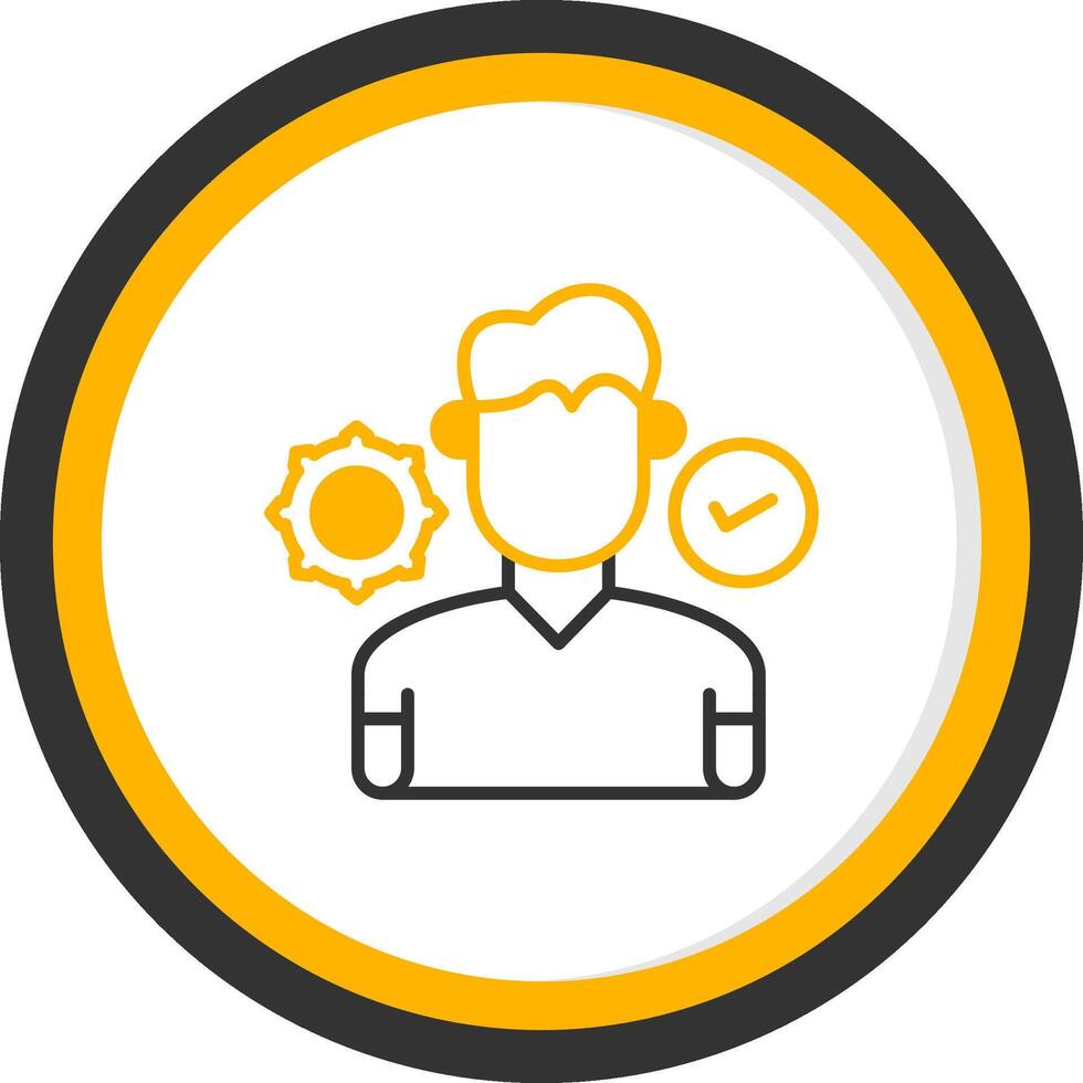 Coach Line Two Color Circle Icon vector