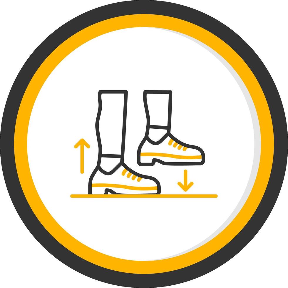 Step Line Two Color Circle Icon vector