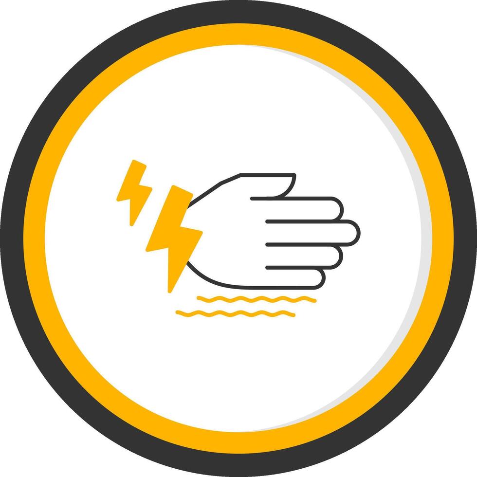 Tremor Line Two Color Circle Icon vector