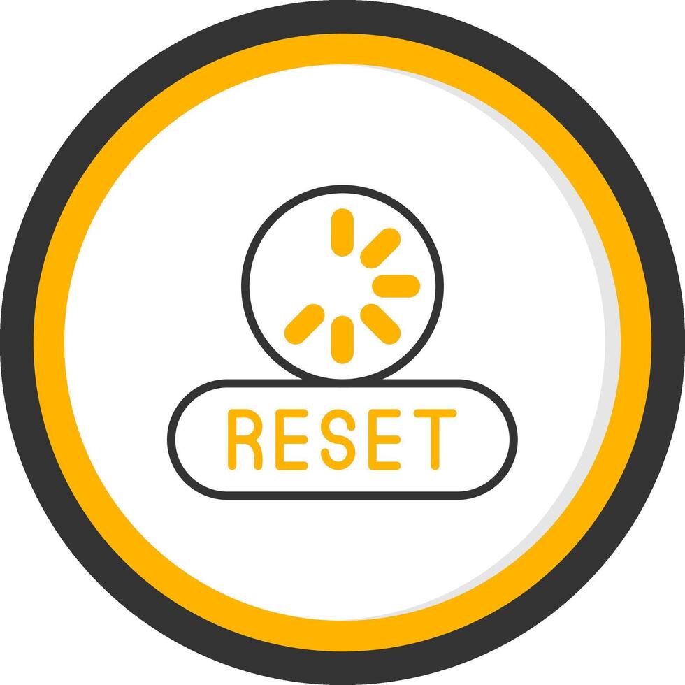 Reset Line Two Color Circle Icon vector
