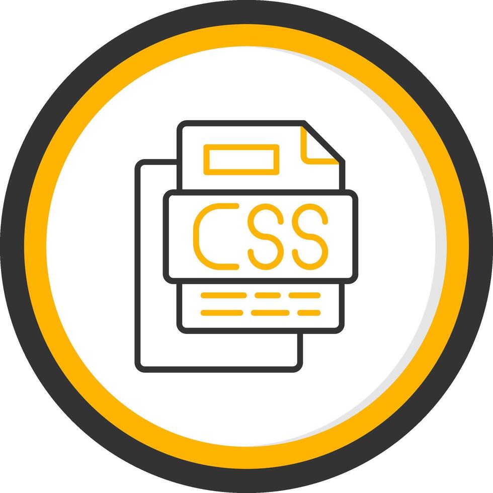 css archivo línea dos color circulo icono vector