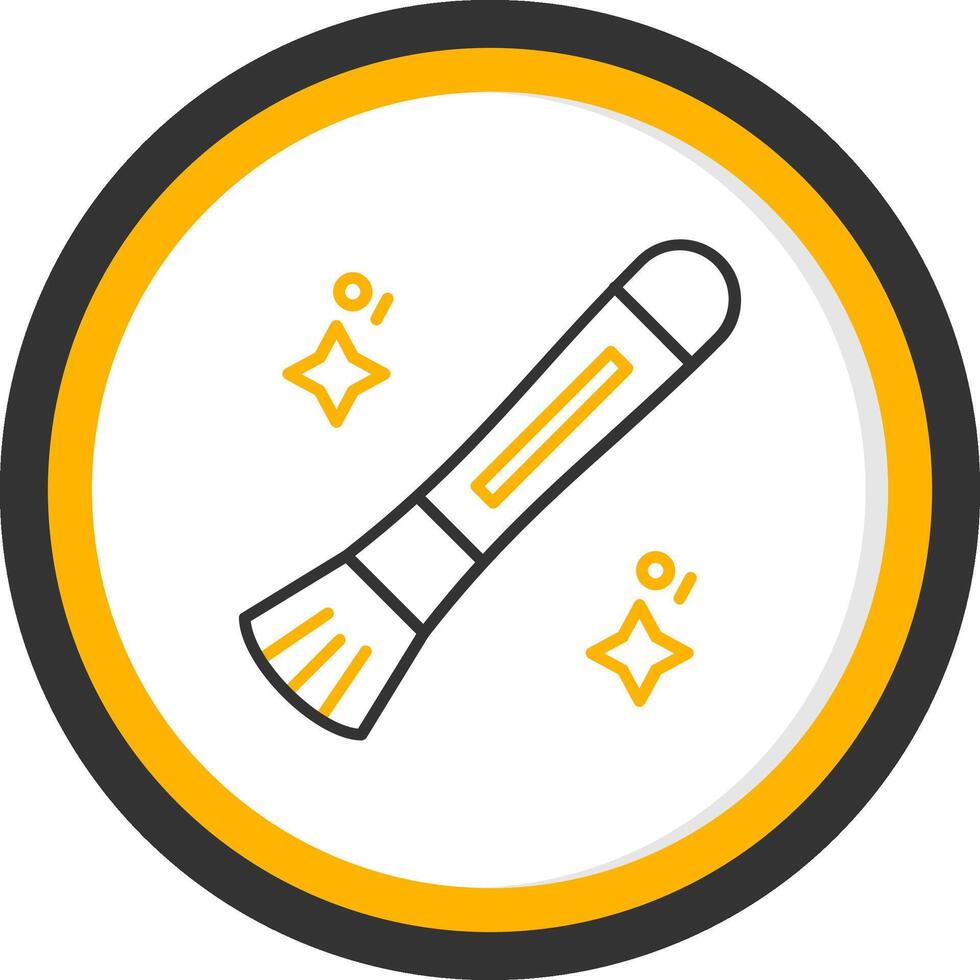 Brush Line Two Color Circle Icon vector