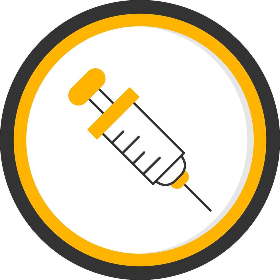 Injection Line Two Color Circle Icon vector