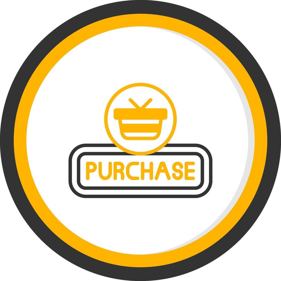 Purchase Line Two Color Circle Icon vector