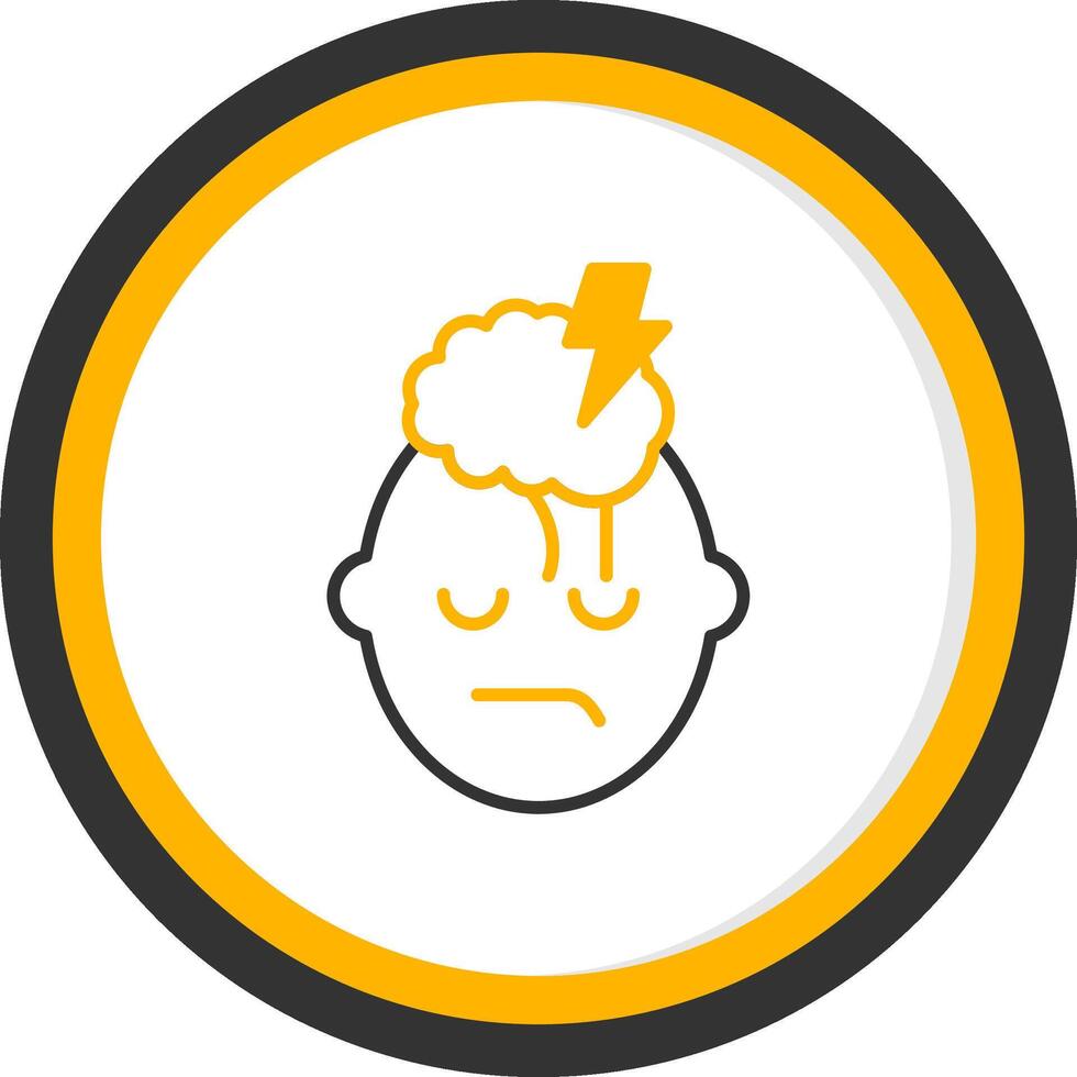 Stroke Line Two Color Circle Icon vector