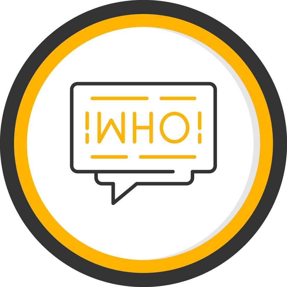 Who Line Two Color Circle Icon vector