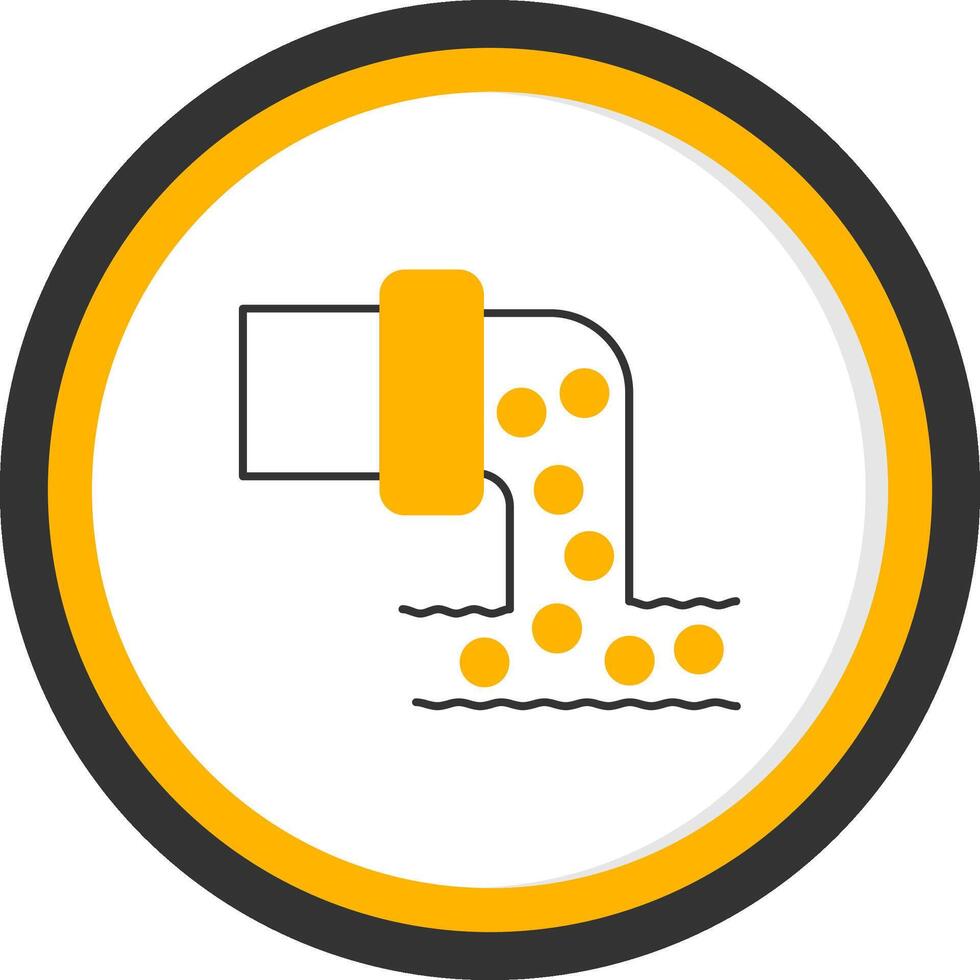 Sewage Line Two Color Circle Icon vector